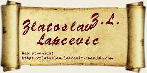 Zlatoslav Lapčević vizit kartica